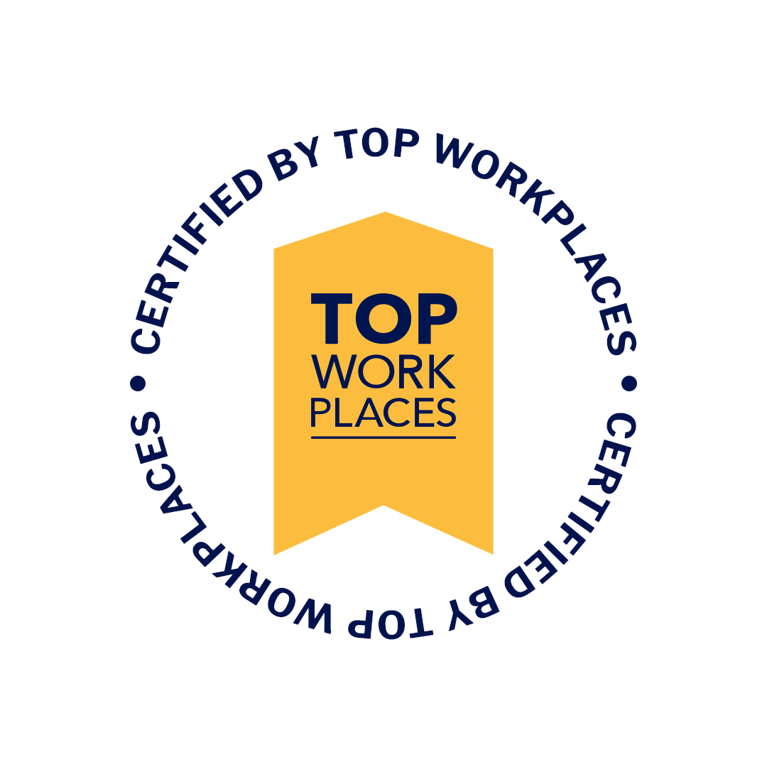 Certified by Top Workplaces stamp graphic