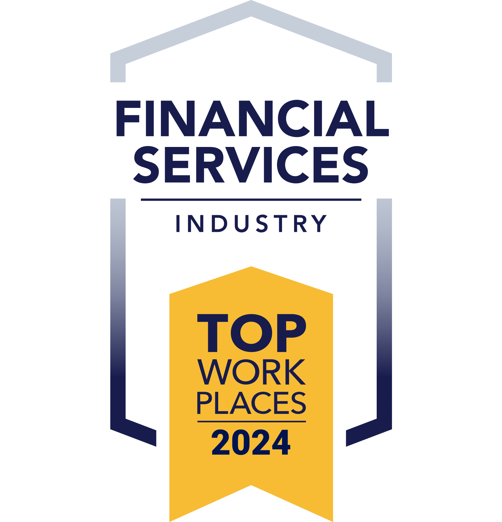 Top Workplaces Financial Services Award badge